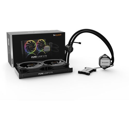 be quiet! BW014 PURE LOOP 2 FX, 280mm [with LGA-1700 Mounting Kit], Doubly decoupled pump, Very quiet Pure Wings 2 PWM fans 140mm, Unmistakable design with ARGB LED and aluminum-style, Intel and AMD slika 2