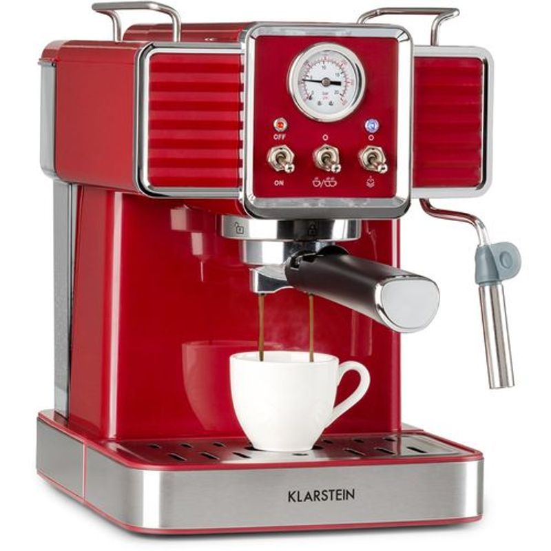 Klarstein Klarstein Gusto Classico aparat za espresso, Crvena image