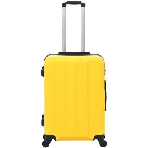 3-dijelni set čvrstih kovčega žuti ABS slika 25