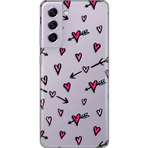 Torbica Silikonska Print Skin za Samsung G990 Galaxy S21 FE Heart Pattern slika 1