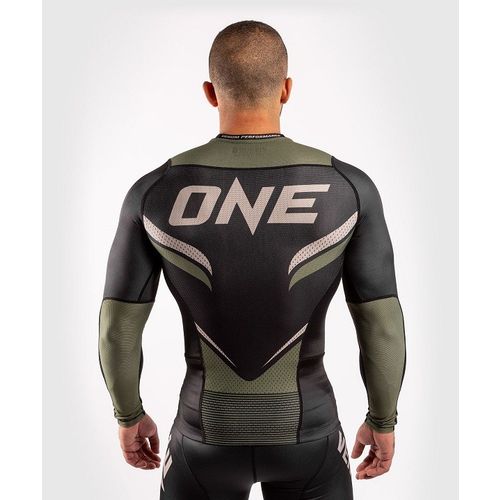 Venum ONE FC Impact Rashguard DR Crno/Khaki L slika 2