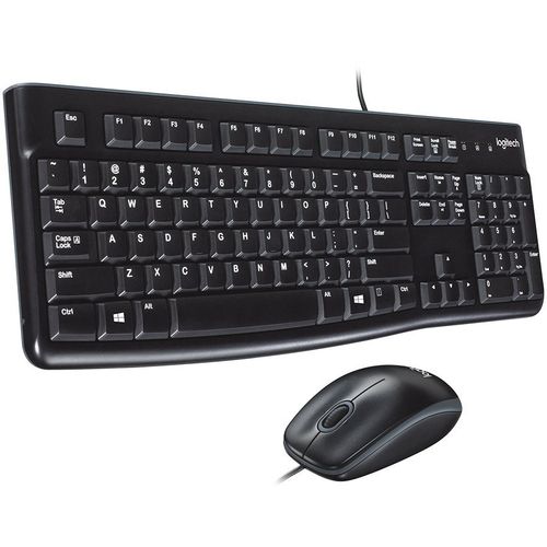 Logitech MK120 Tipkovnica i Miš, USB, Žičana, Crna slika 1