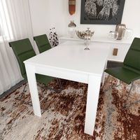 Trpezarijski sto Jednostavni 120, boje sjajna bijela