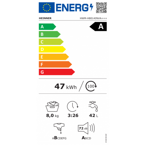 Heinner perilica rublja HWM-H8014INVA+++ slika 4