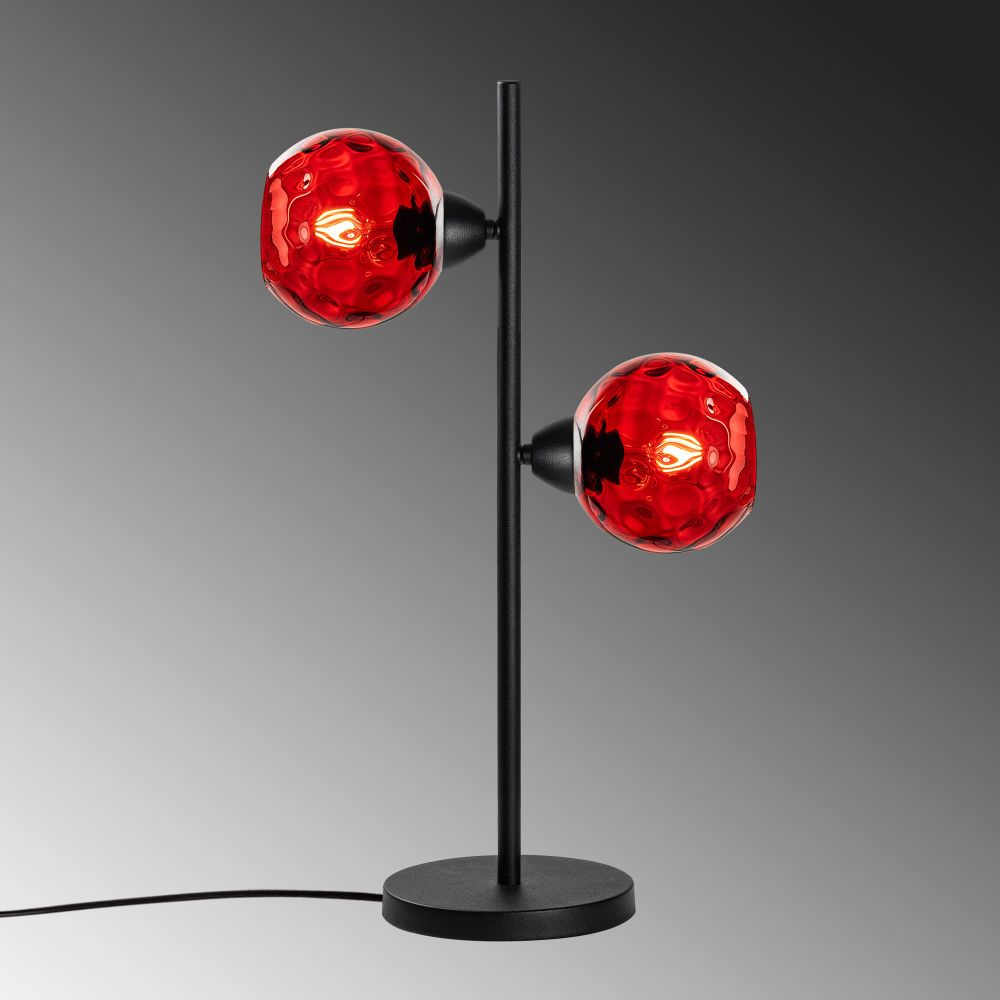 Benek - Crvena i Crna Stolna Lampa slika 6