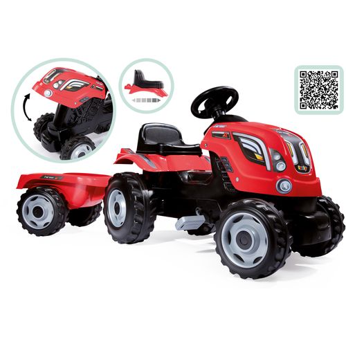 SMOBY traktor s prikolicom, crveni 710108 slika 19