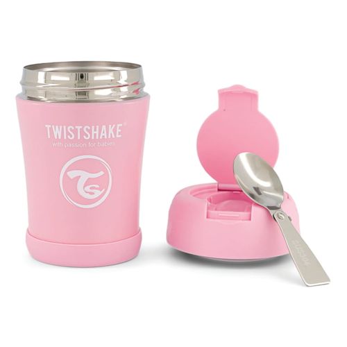 Twistshake termo posudica za hranu 350ml Pastel Pink slika 3