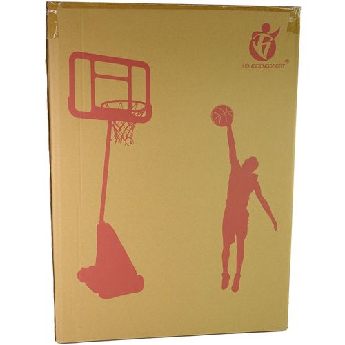 Košarkaški set s loptom i pumpom 250cm crni slika 5