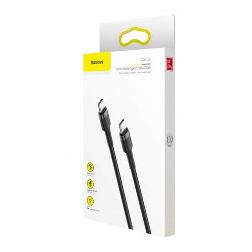 Baseus kabel Cafule Type-C Quick charge 1m, 60W (20V 3A) (crno-sivo) slika 4