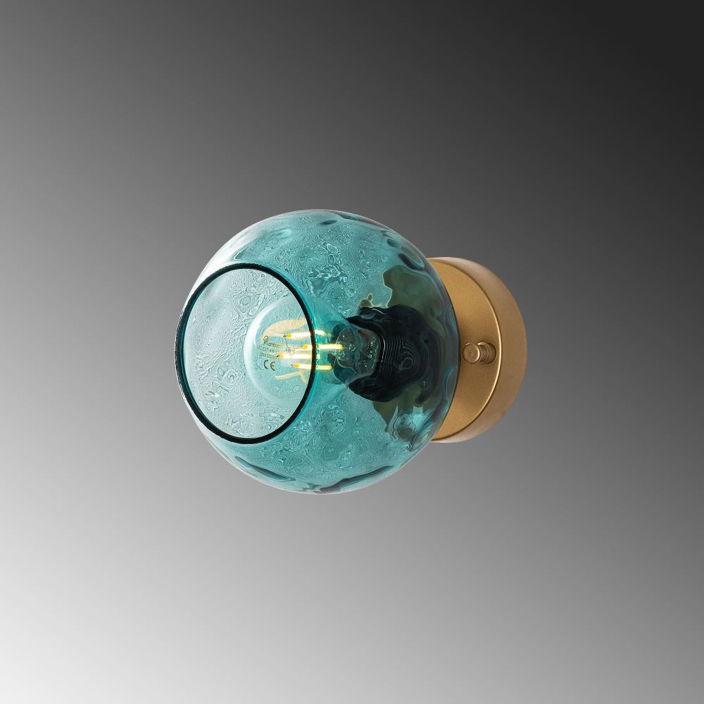 Zidna Lampa Benek - 15 - 14402, boje: Plava, Zlatna slika 6