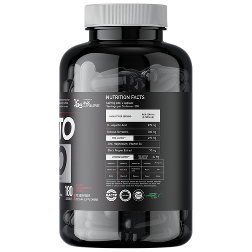 Basic Supplements Testo Pro 180 Kapsula slika 3