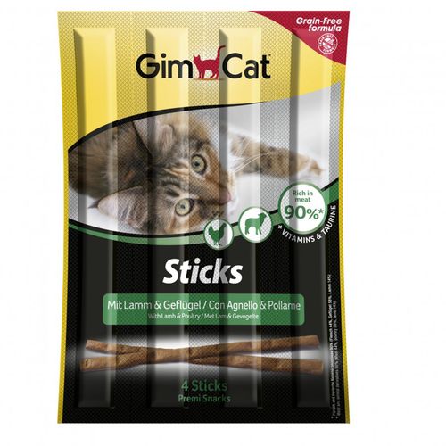 GimCat Sticks Poslastica za mačke Janjetina i Perad Grain Free 4 kom, 40 g slika 1