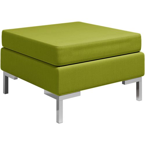 Modularni tabure s jastukom od tkanine zeleni slika 1