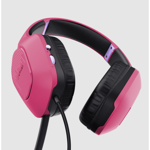 Trust GXT790P Tridox 3-in-1bundle (slušalica, miš ipodloga za miš), pink slika 1