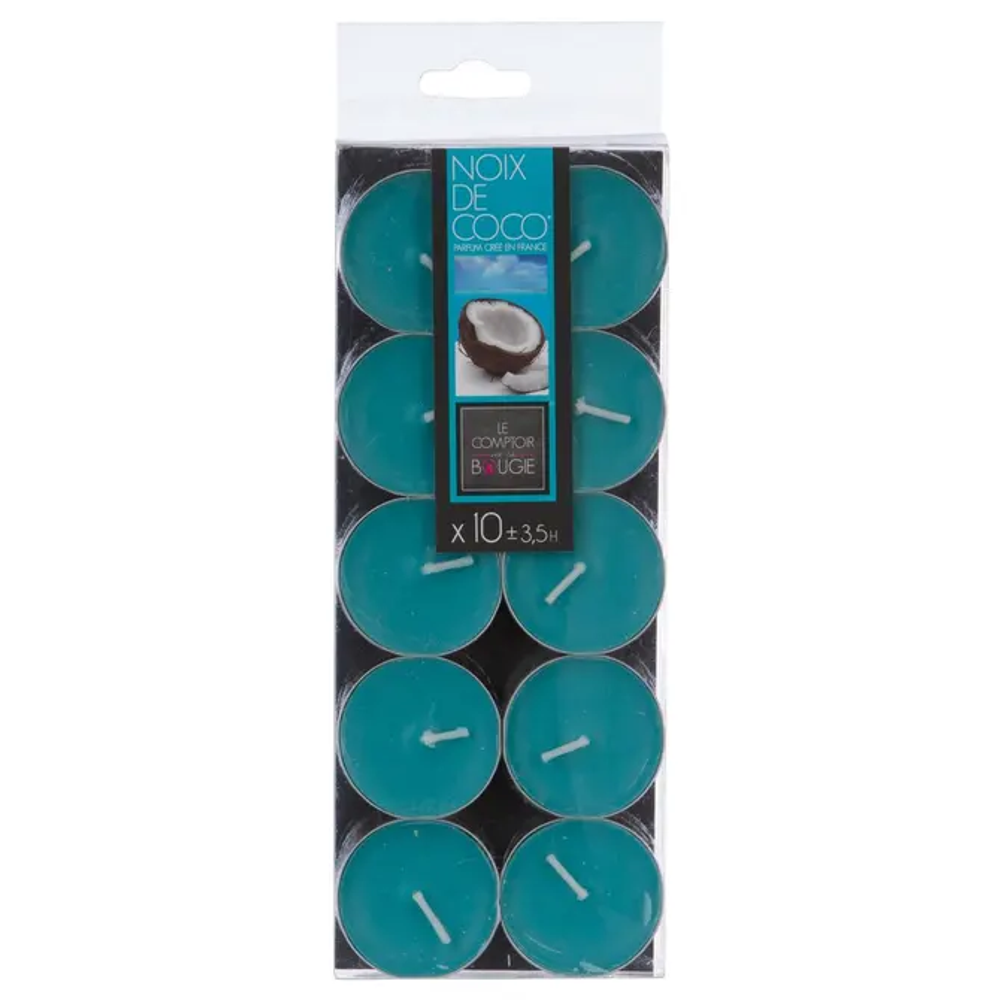 Atmosphera mirisne lučice kokos nina 3,7x3,7x1,5cm vosak/aluminij svijetlo plava 10/1 slika 1
