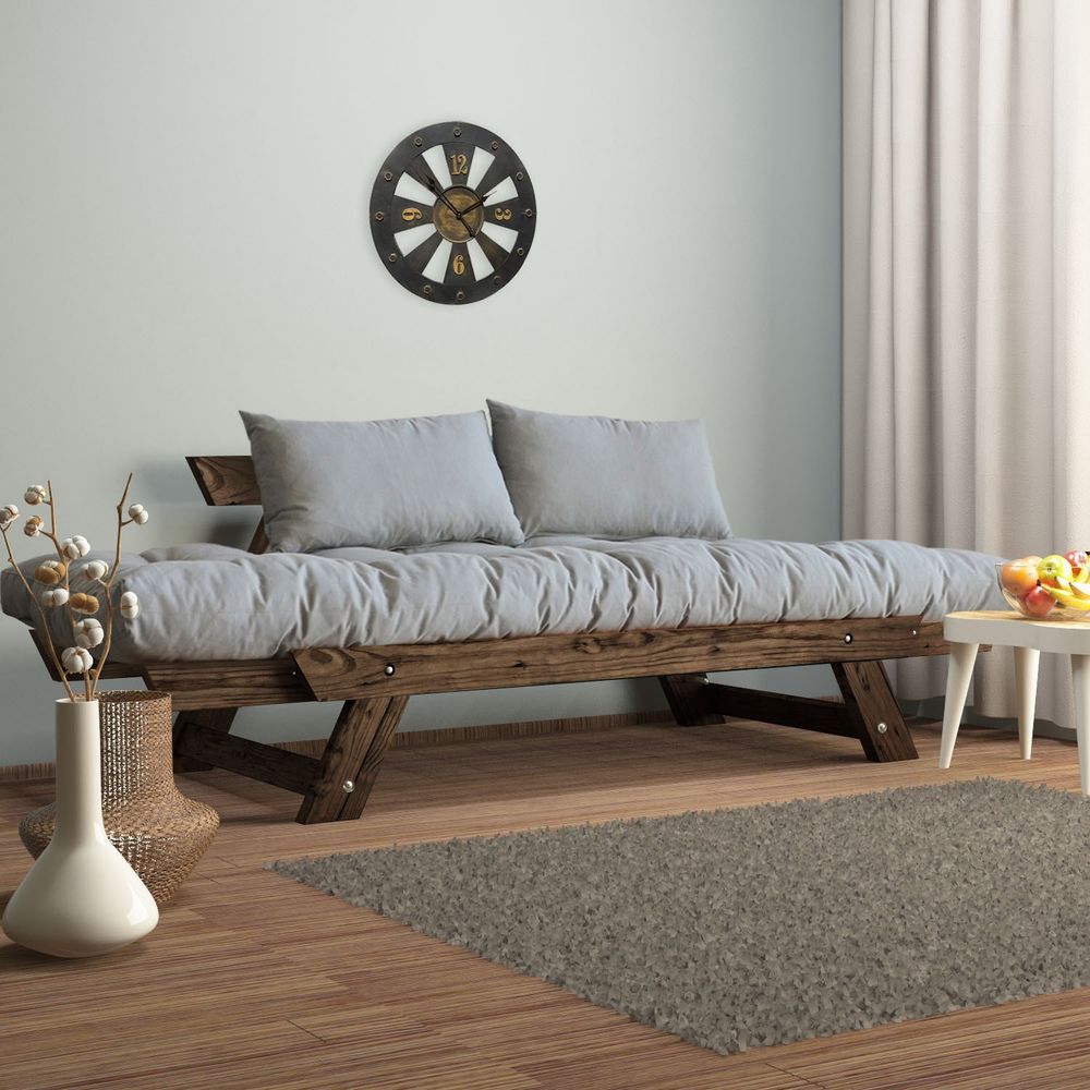 Dvosjed sofa CPT8113-210 - boje: Orah, Siva i Vrt slika 3