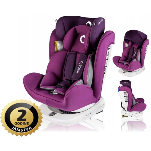 Lionelo autosjedalica Bastiaan, 360st ISOFIX, 0-36Kg, ljubičasta slika 1