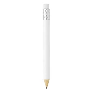 PIGMENT MINI,drvena olovka sa gumicom,bijela