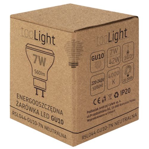 Żarówka LED RSL044 GU10 7W Neutral slika 3