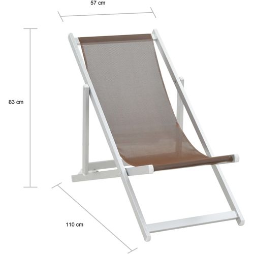 Sklopive stolice za plažu od aluminija i tekstilena 2 kom smeđe slika 8