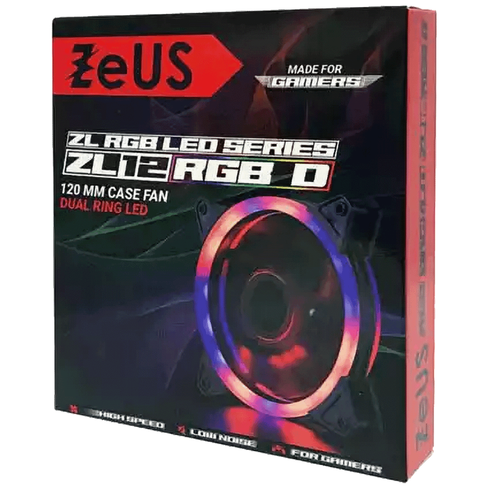 Zeus Ventilator za kućište / Case Cooler 120x120 Dual Ring RGB slika 2