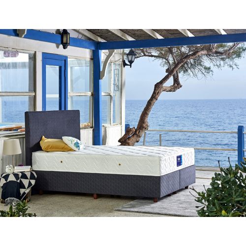 Woody Fashion Madrac, Bijela boja, Blue 200x200 cm Double Size Luxury Firm Mattress slika 1