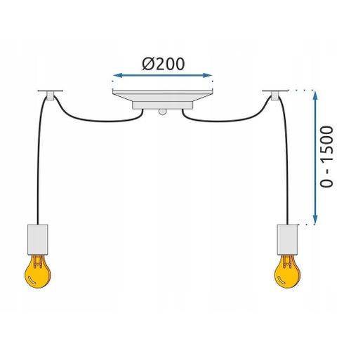 TOOLIGHT STROPNA SVJETILJKA VISEĆI LUSTER SPIDER 6 E27 LED APP680-6CP slika 13