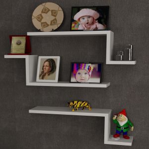 Lowa - White White Wall Shelf