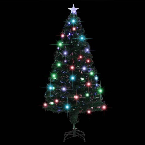 Umjetno božićno drvce sa stalkom LED 150 cm optička vlakna slika 23