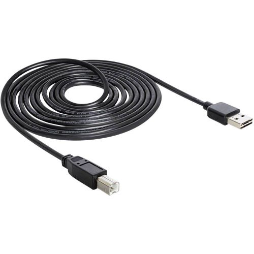 Delock USB 2.0 priključni kabel [1x muški konektor USB 2.0 tipa a - 1x muški konektor USB 2.0 tipa b] 3.00 m crna utikač primjenjiv s obje strane, pozlaćeni kontakti, UL certificiran USB 2.0 priključni kabel [1x USB 2.0 utikač A - 1x USB 2.0 utikač B] 3 m crni pozlaćeni kontakti Delock slika 2