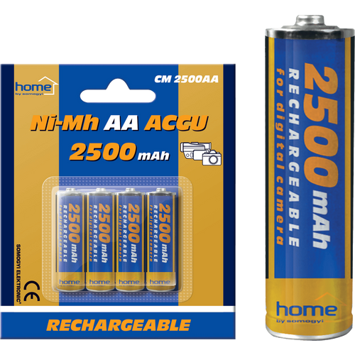 home Baterija punjiva AA, 2500mAh, blister 4 kom - CM 2500AA slika 1