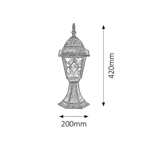 Rabalux Monaco spoljna lampa 60W staro zlato IP43 Spoljna rasveta slika 2