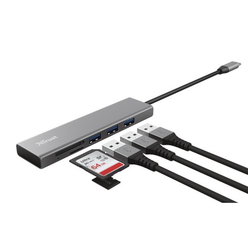 Trust USB-C Hub  i čitač kartica Halyx (24191) slika 2