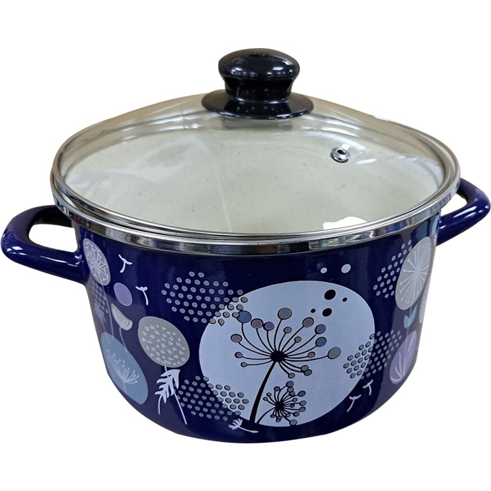 Metalac Šerpa duboka, Maslačak, sa staklenim poklopcem 22cm/5l slika 1