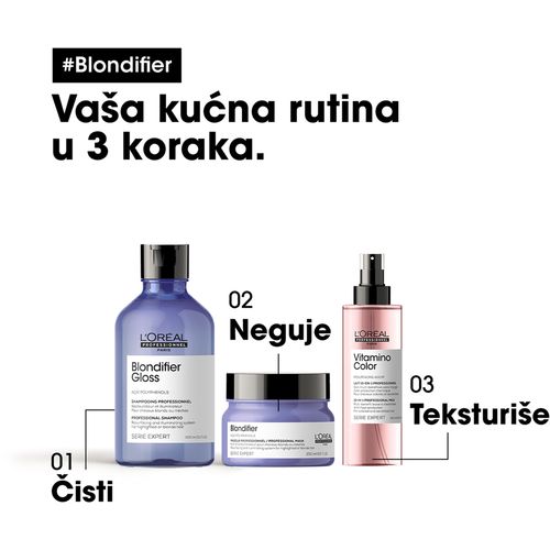 Loreal Professionnel Paris Blondifier Cool Neutrališući šampon za posvetljenu i blond kosu 300ml slika 4