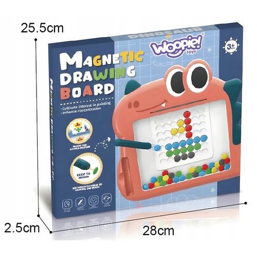 Woopie Montessori magnetna ploča za djecu MagPad, crveni dinosaur  slika 9