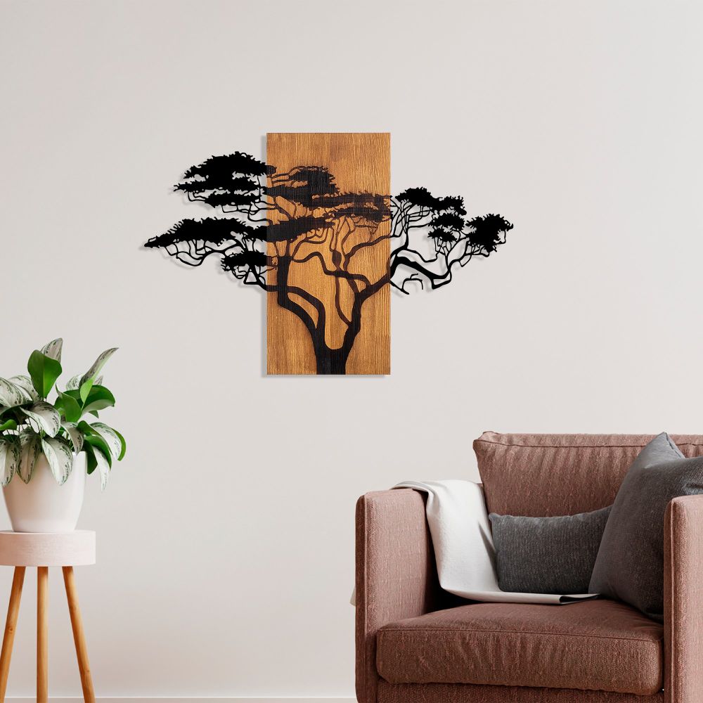 Acacia Tree - 387 Oraščić Crni Dekorativni Drveni Zidni Ukras slika 3