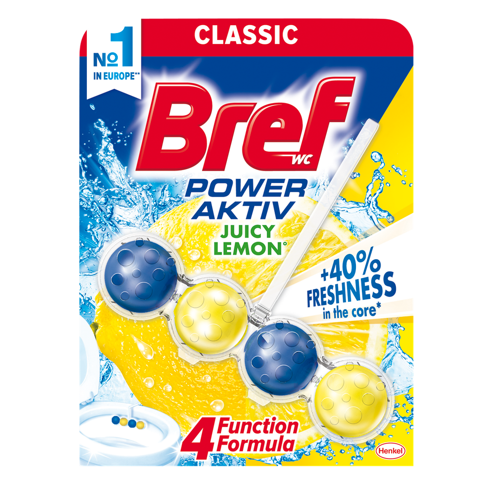 Bref Power Aktiv osvježivač WC šolje Lemon 50g slika 1