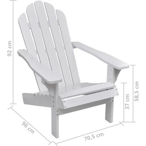 Vrtna stolica drvena bijela slika 20