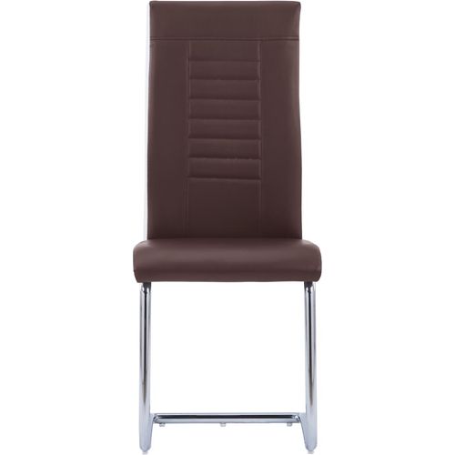 Konzolne blagovaonske stolice od umjetne kože 6 kom smeđe slika 3