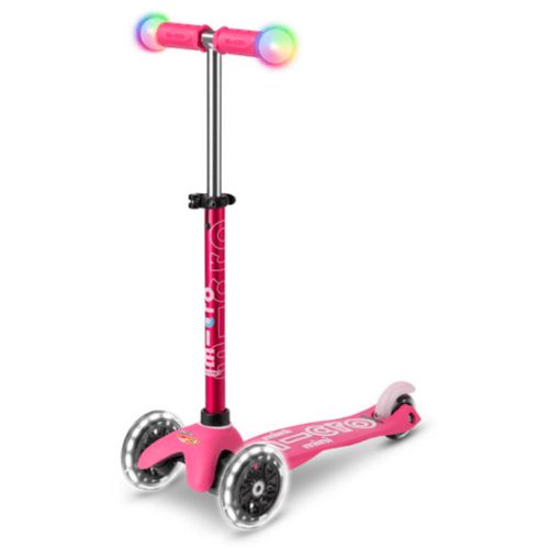 Micro Romobil Mini Deluxe Magic LED, Pink slika 1