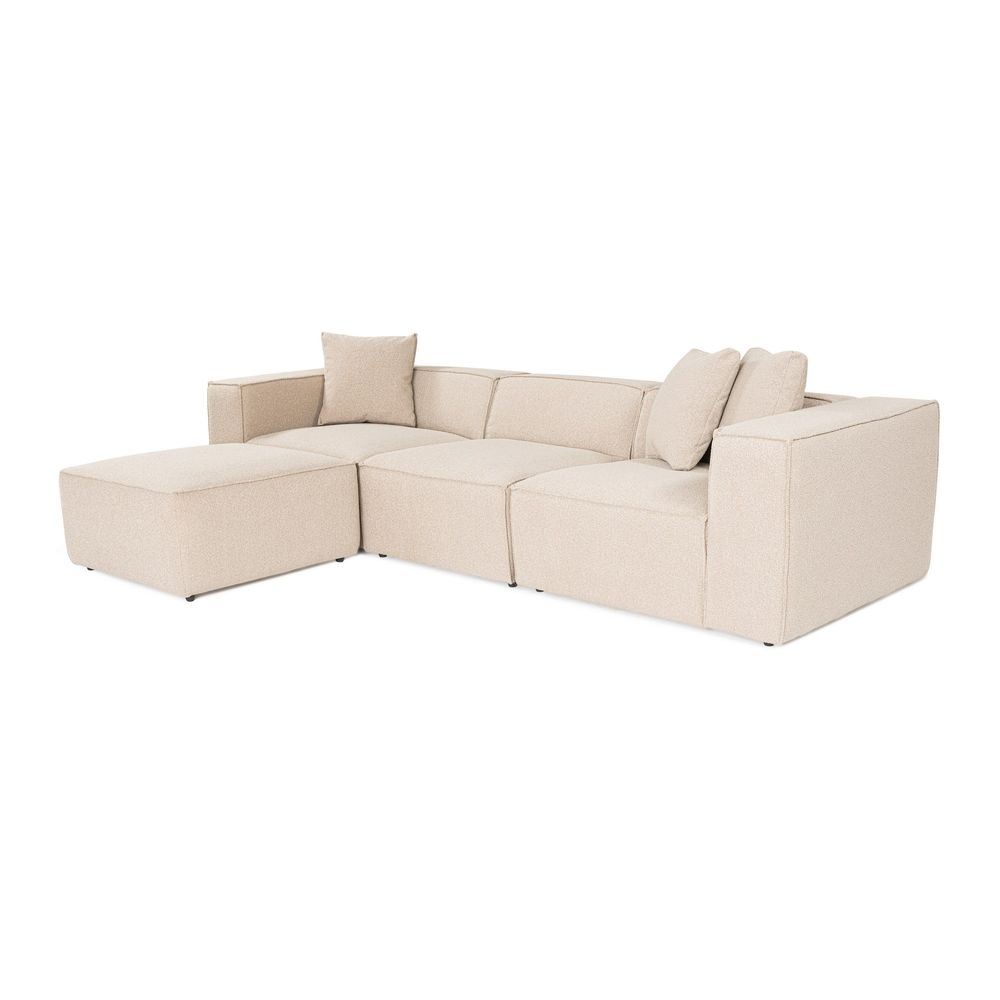 Lora (L1-O1-1R-POUFFE) - Kutna Sofa u Boji Breskve slika 4