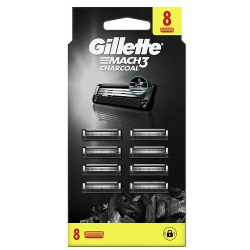 Gillette Mach 3 Charcoal dopune za brijač 8 komada slika 1