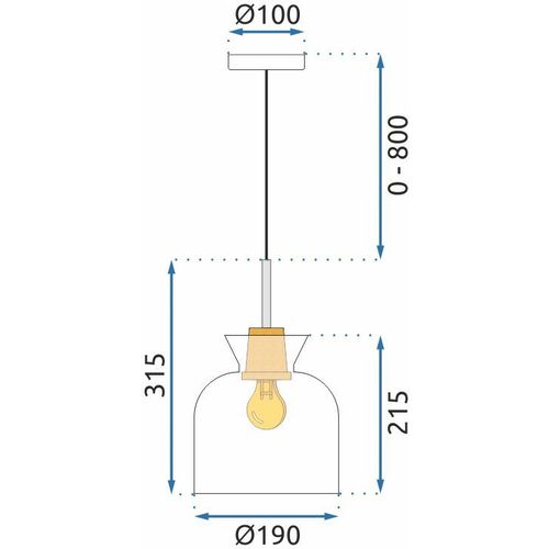 Lampa Viseća APP1182-1CP A slika 8