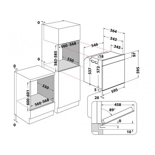 Whirlpool ugradna rerna AKZ96270IX slika 5