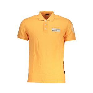 NAPAPIJRI MEN'S ORANGE SHORT SLEEVED POLO SHIRT