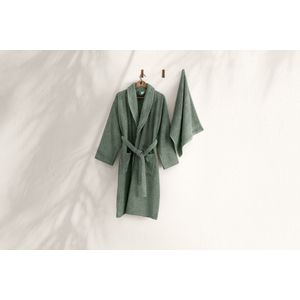 L'essential Maison 1050A-071-1 Green Bathrobe Set (2 Pieces)