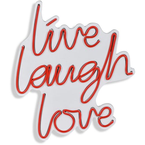 Wallity Ukrasna plastična LED rasvjeta, Live Laugh Love - Red slika 15