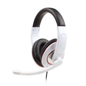 Gembird Stereo headset with rotating microphone, glossy white