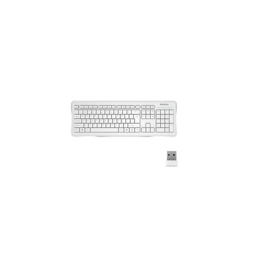 MEETION C4120LITWH SET 2U1, BEŽIČNA 2.4GHZ SILENT Tastatura + BEŽ.Miš, BELI slika 3